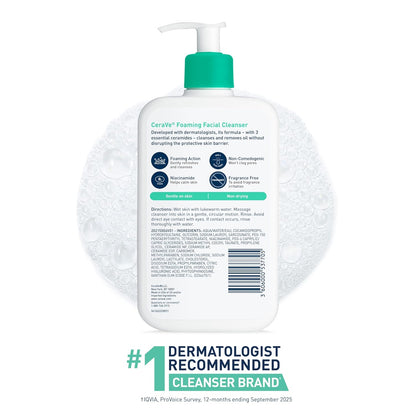 Foaming Facial Cleanser, Gentle Cleanser for Oily Skin, 19Oz